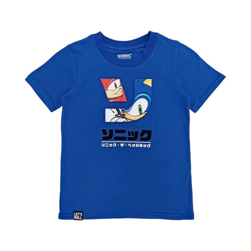 Camiseta azul estampada para niño