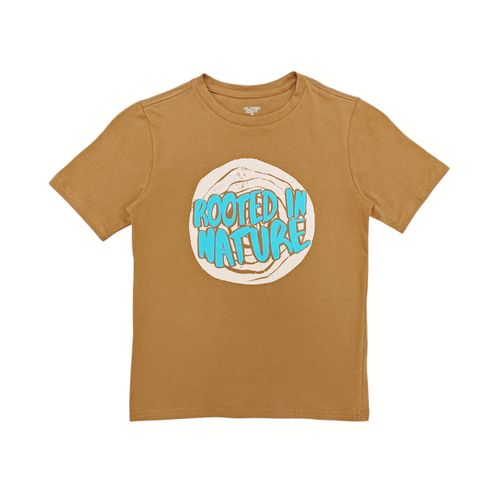 Camiseta café para niño