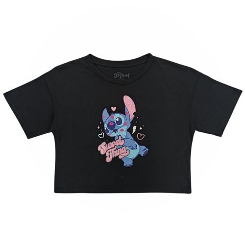 Crop top negra para niña