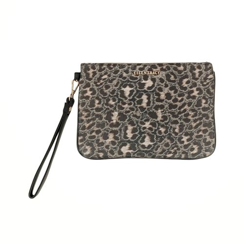 Billetera zip around con textura para mujer