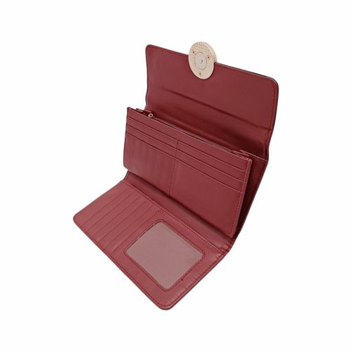 Billetera trifold sólida para mujer
