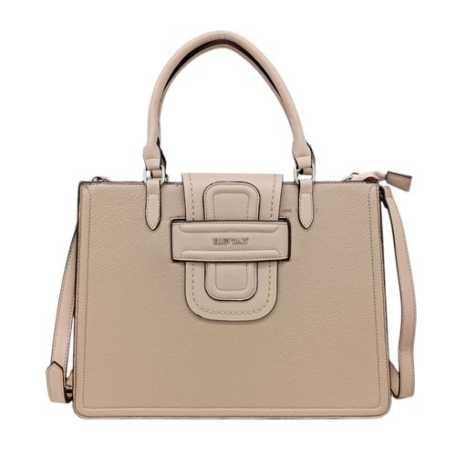 Cartera satchel beige para mujer