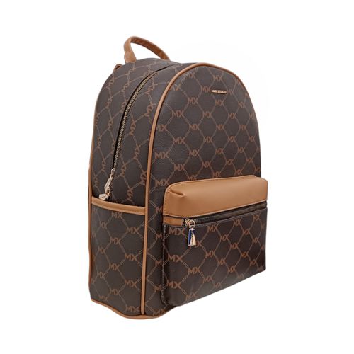 Backpack café estampada para mujer