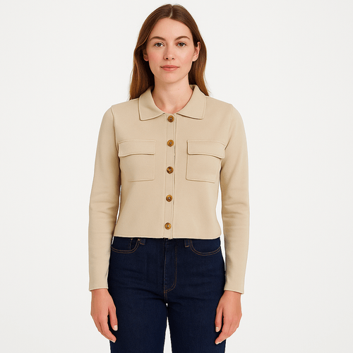Chaqueta sólida para mujer