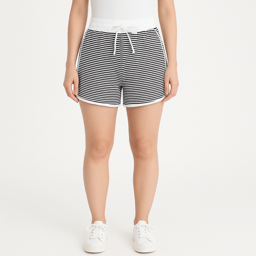 Short rayado negro