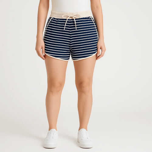 Short azul rayado