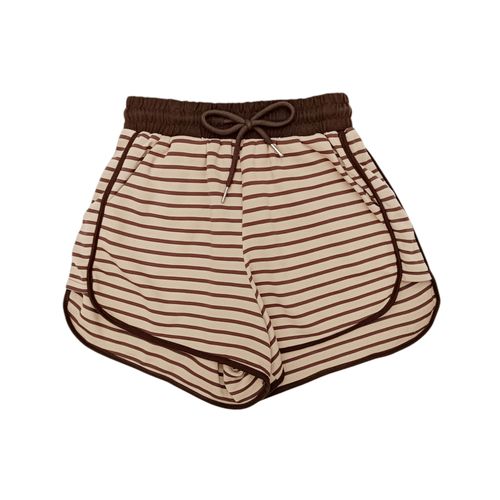 Short café rayado