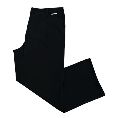 Wide leg pantalón negro sólido