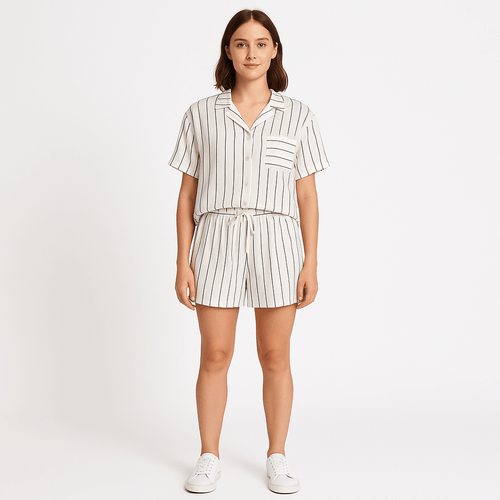 Conjunto casual rayado para mujer