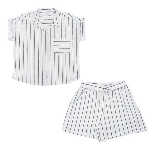 Conjunto casual rayado para mujer