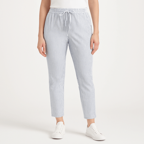 Pantalón slim rayado para mujer
