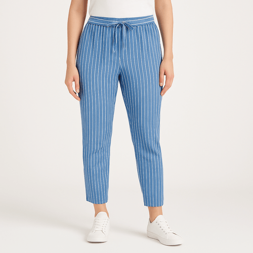 Pantalón slim rayado para mujer