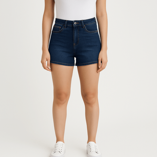 Short denim azul para mujer