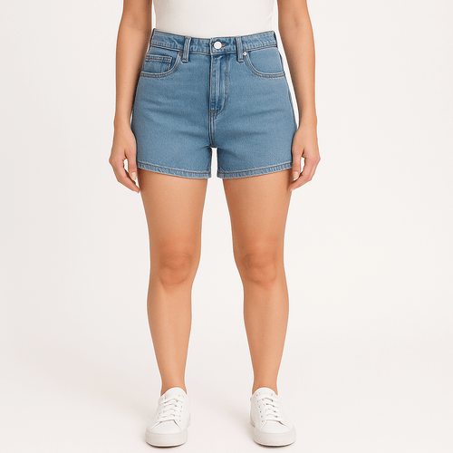Short azul claro para mujer