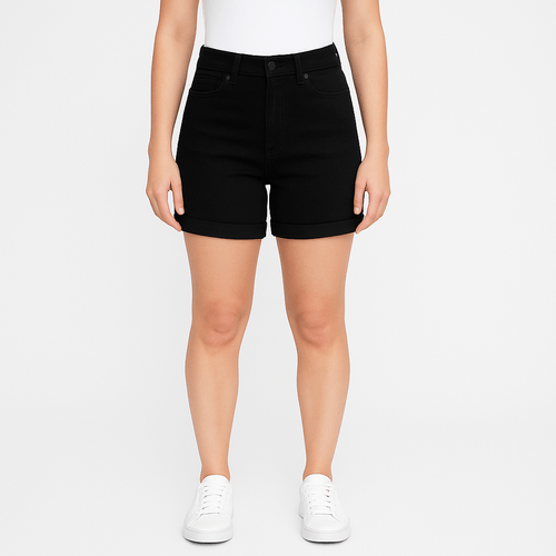 Short denim negro para mujer