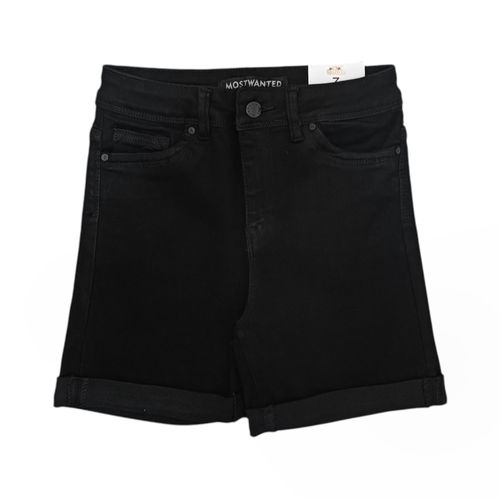 Short denim negro para mujer