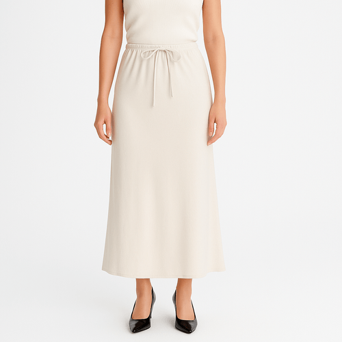 Falda maxi sólida para mujer