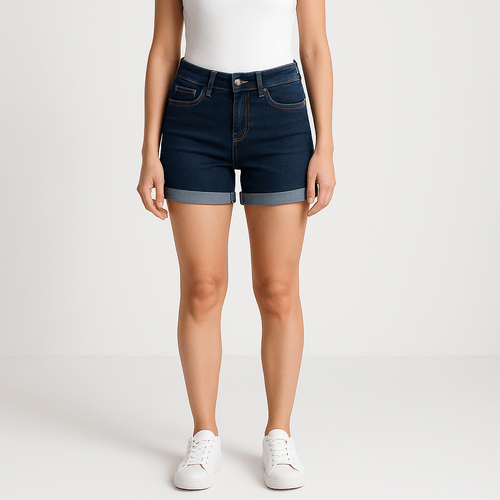 Short azul oscuro para mujer