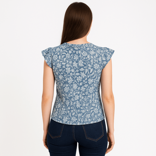 Blusa multicolor estampado para mujer
