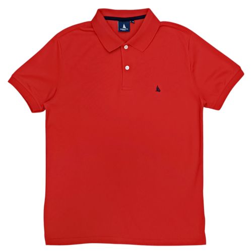 Camisa tipo polo roja para hombre