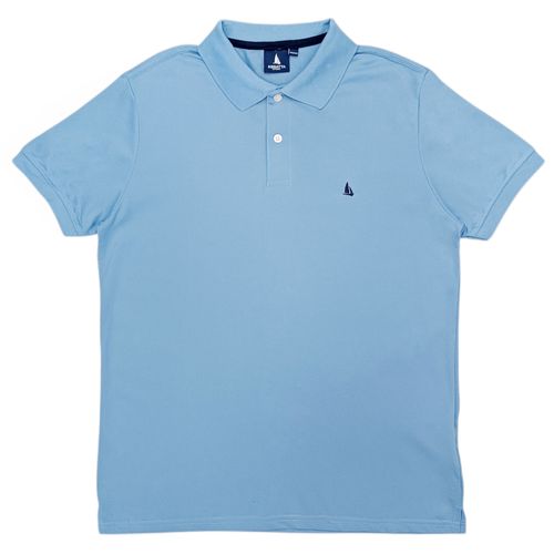Camisa tipo polo celeste para hombre