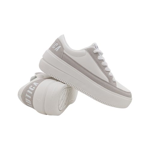 Sneakers blancos con gris para mujer