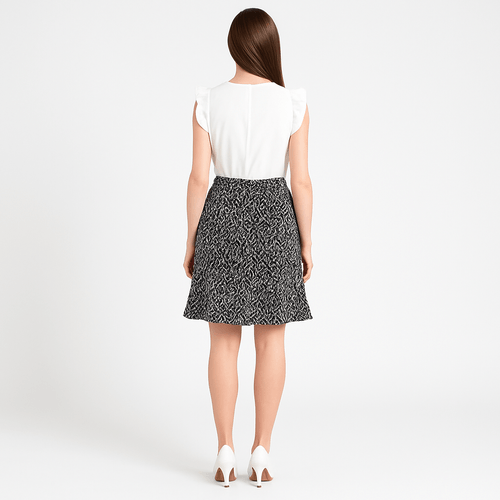 Vestido bicolor color block