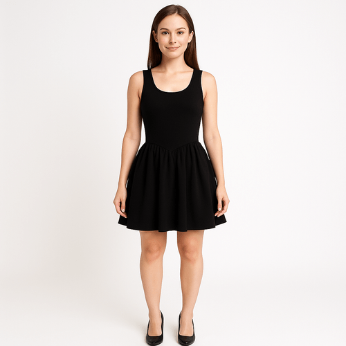 Vestido negro sólido