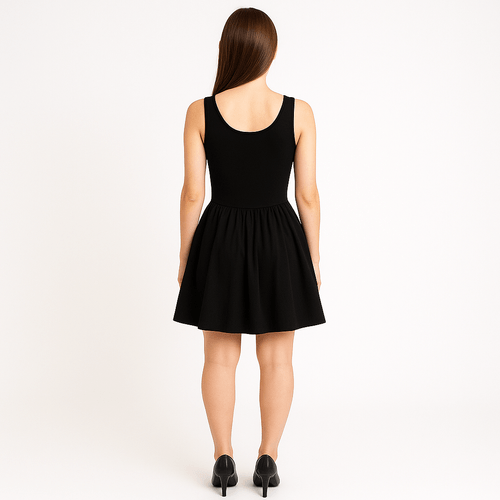 Vestido negro sólido