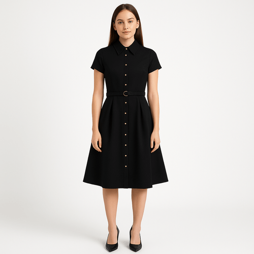 Vestido negro sólido