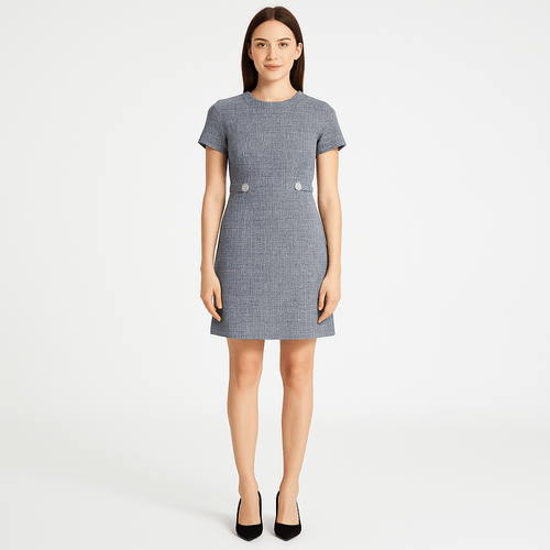 Vestido gris sólido