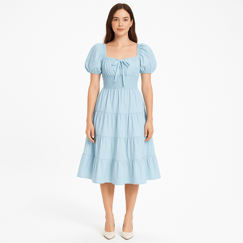 Vestido celeste  para mujer