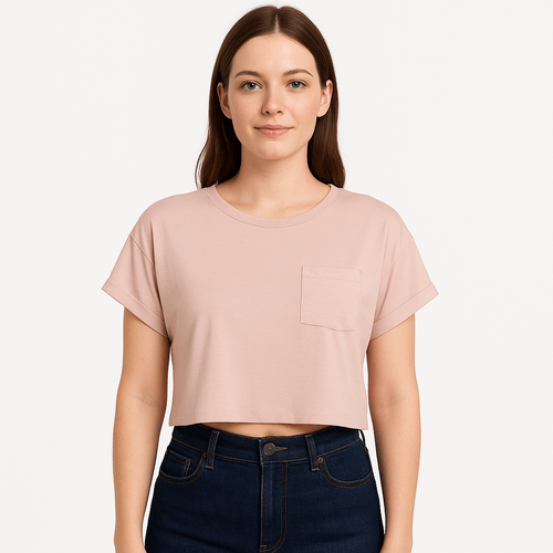 Crop top sólido para mujer
