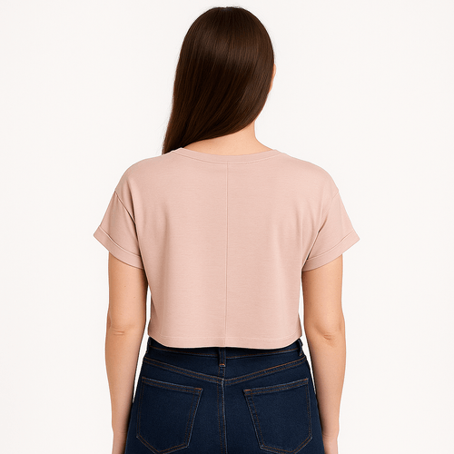 Crop top sólido para mujer