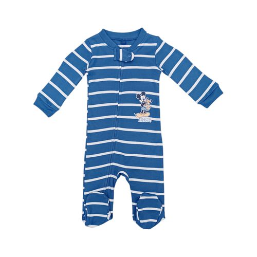 Pijama azul rayada para bebé niño