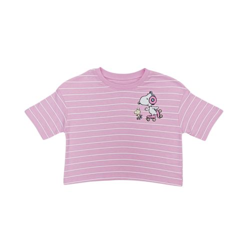 Crop top rayada para niña