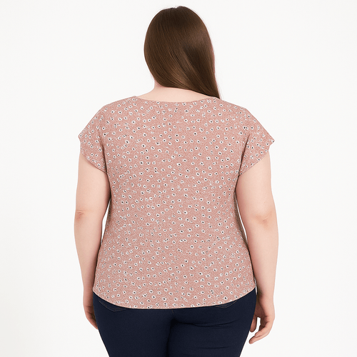 Blusa rosa estampada para mujer