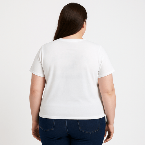 Camiseta curvy estampada para mujer
