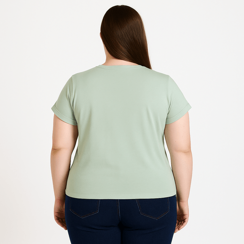 Camiseta curvy estampada para mujer