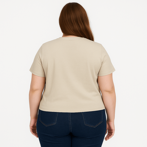 Camiseta curvy estampada para mujer