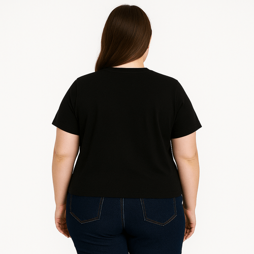 Camiseta curvy estampada para mujer