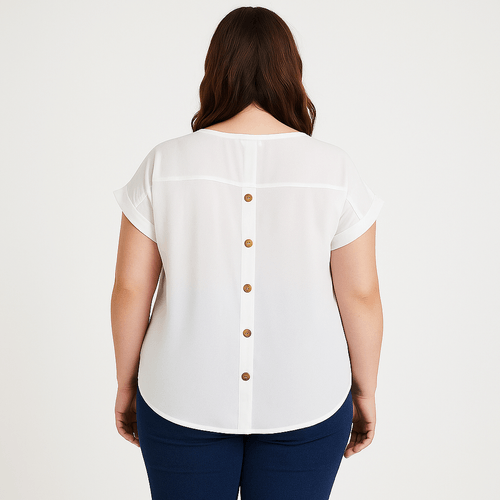 Blusa curvy con textura para mujer