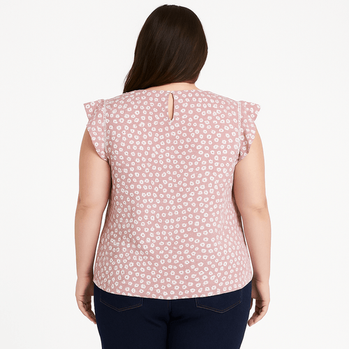 Blusa estampada rosa para mujer