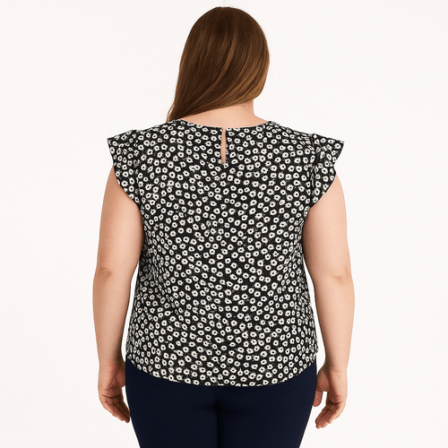 Blusa estampada negro para mujer
