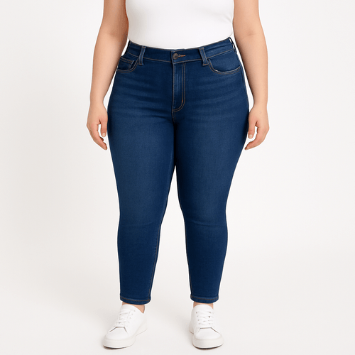 Skinny jeans navy lavado para mujer
