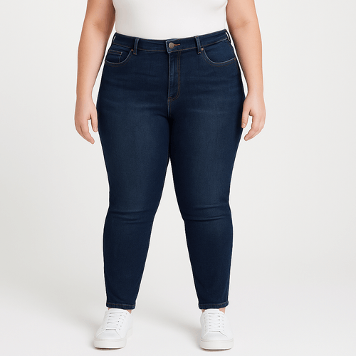 Skinny jeans curvy lavado para mujer