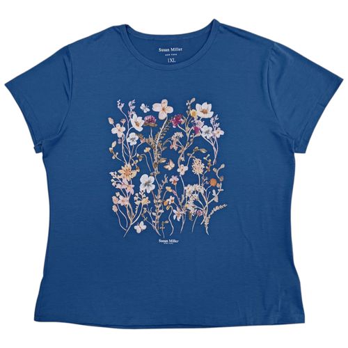 Camiseta curvy navy para mujer