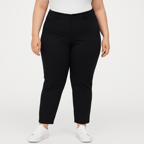 Pantalón curvy negro para mujer