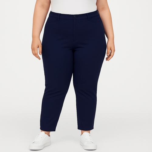 Pantalón curvy azul para mujer