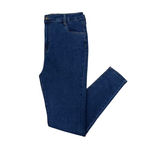 Skinny jeans curvy sólido para mujer